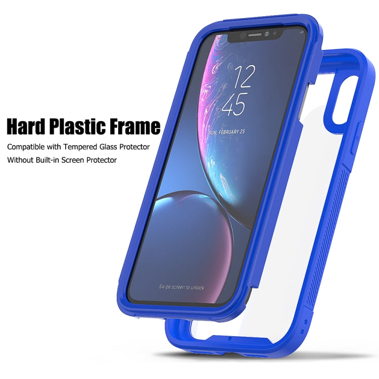 For iPhone XR Transparent Series Frame TPU + PC Dust-proof Scratch-proof Drop-proof Protective Case