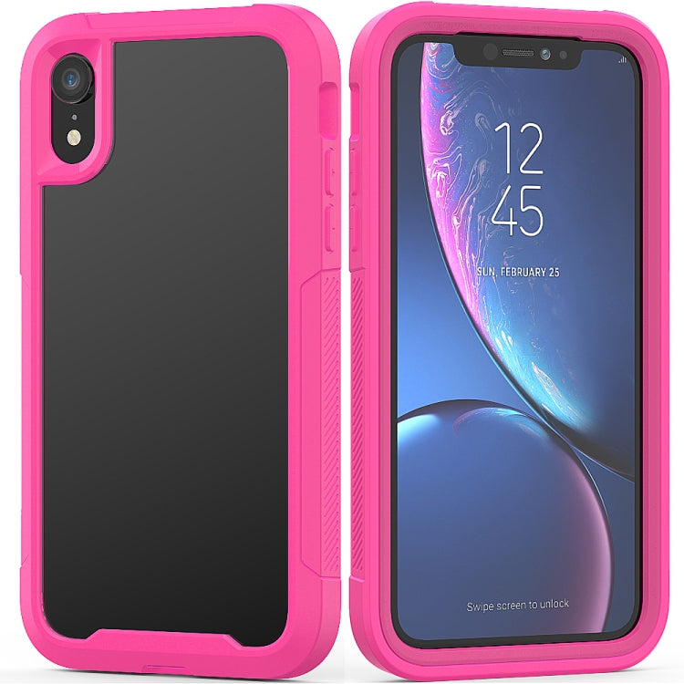 For iPhone XR Transparent Series Frame TPU + PC Dust-proof Scratch-proof Drop-proof Protective Case
