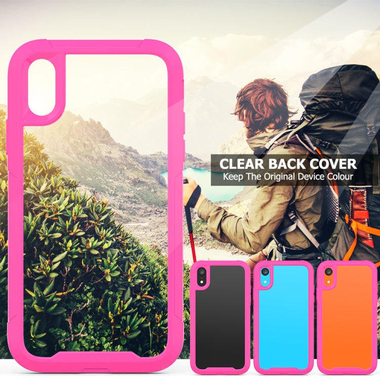 For iPhone XR Transparent Series Frame TPU + PC Dust-proof Scratch-proof Drop-proof Protective Case