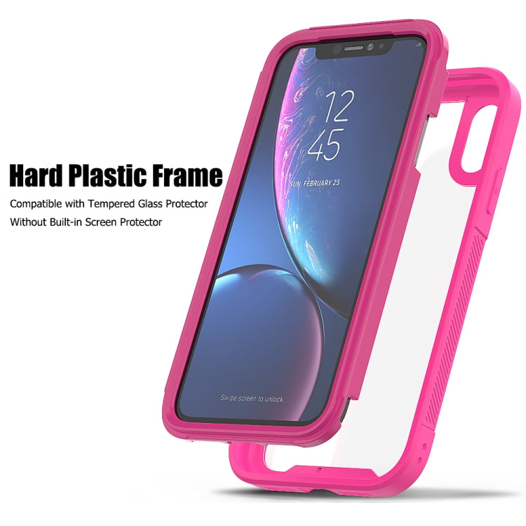 For iPhone XR Transparent Series Frame TPU + PC Dust-proof Scratch-proof Drop-proof Protective Case