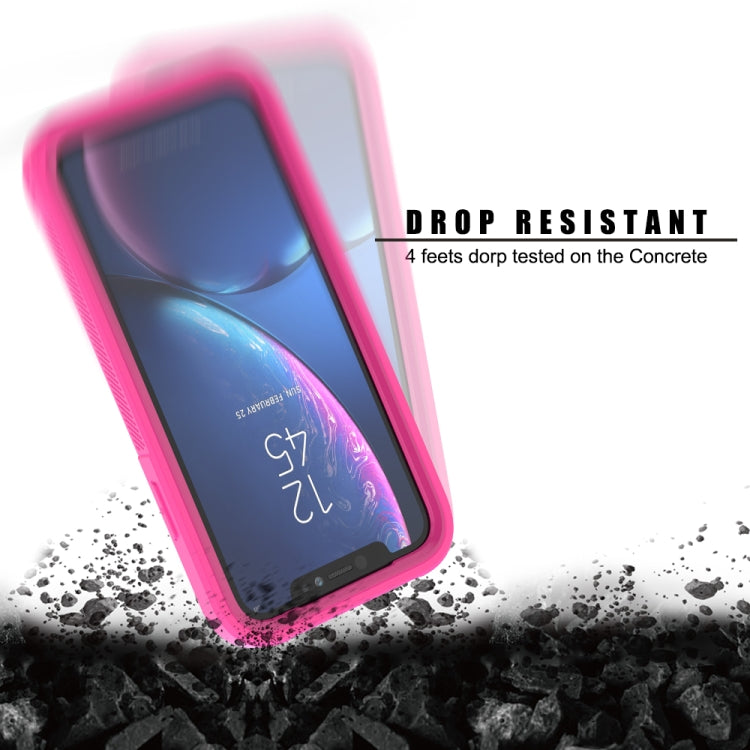 For iPhone XR Transparent Series Frame TPU + PC Dust-proof Scratch-proof Drop-proof Protective Case