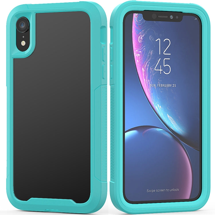 For iPhone XR Transparent Series Frame TPU + PC Dust-proof Scratch-proof Drop-proof Protective Case