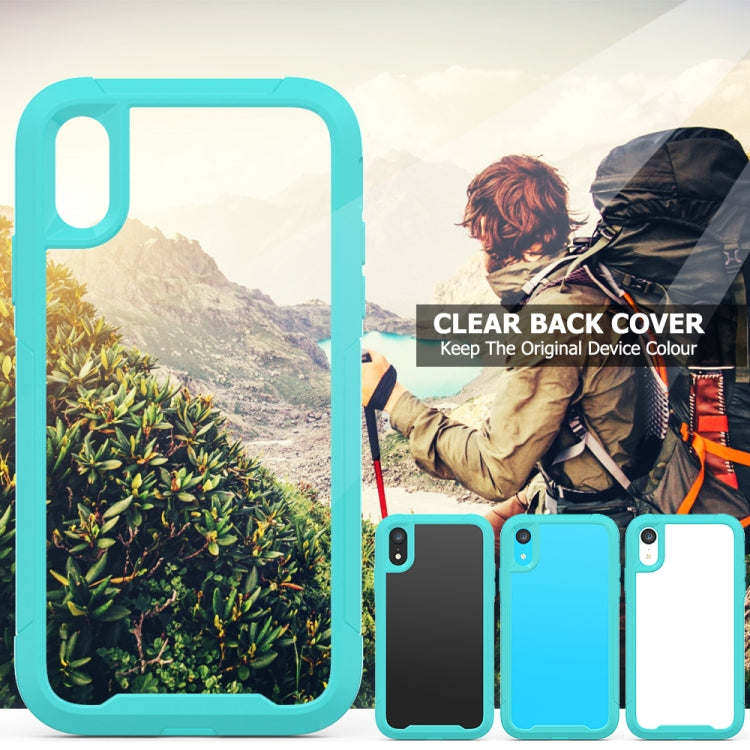 For iPhone XR Transparent Series Frame TPU + PC Dust-proof Scratch-proof Drop-proof Protective Case