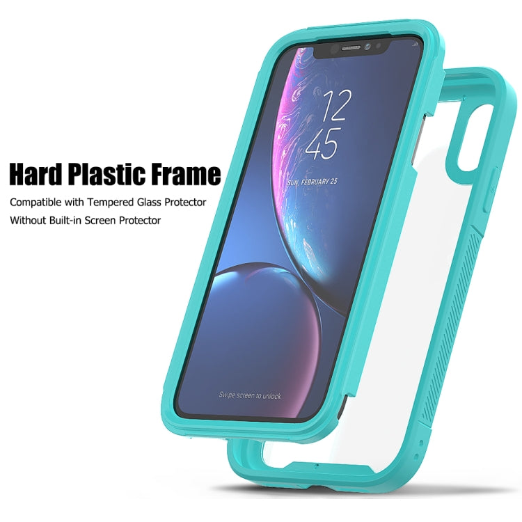 For iPhone XR Transparent Series Frame TPU + PC Dust-proof Scratch-proof Drop-proof Protective Case