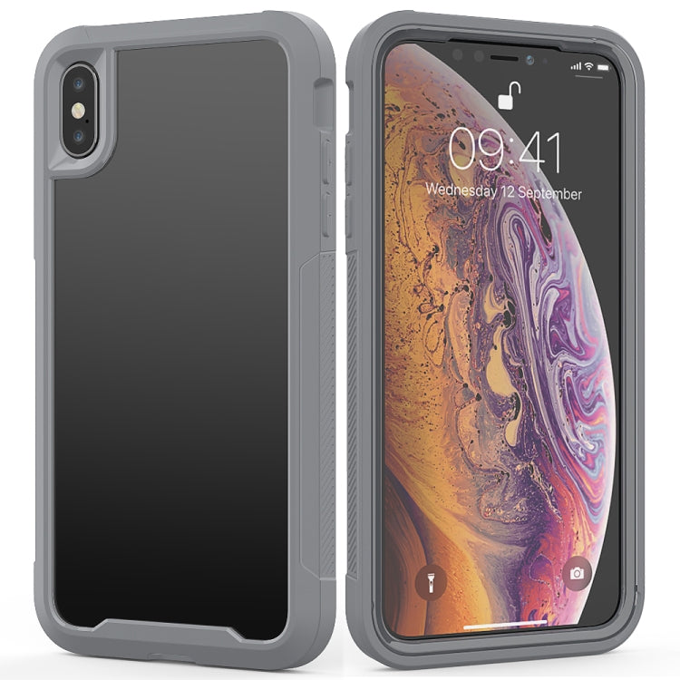 For iPhone XS Max Transparent Series Frame TPU + PC Dust-proof Scratch-proof Drop-proof Protective Case