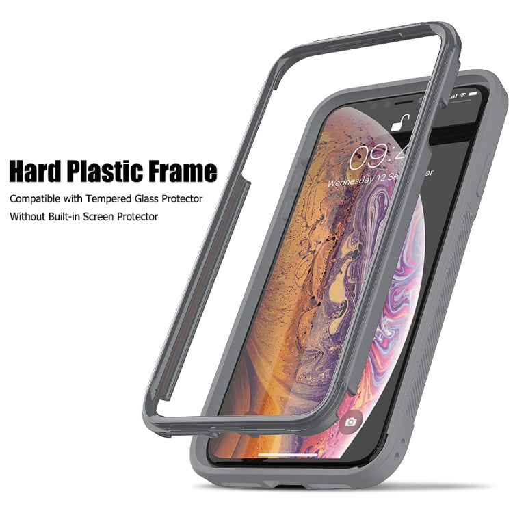 For iPhone XS Max Transparent Series Frame TPU + PC Dust-proof Scratch-proof Drop-proof Protective Case