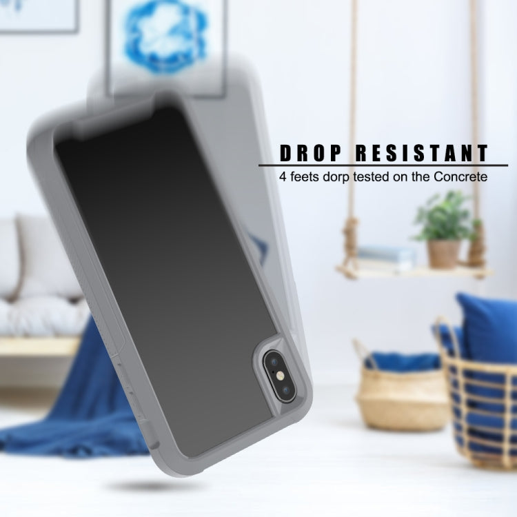 For iPhone XS Max Transparent Series Frame TPU + PC Dust-proof Scratch-proof Drop-proof Protective Case
