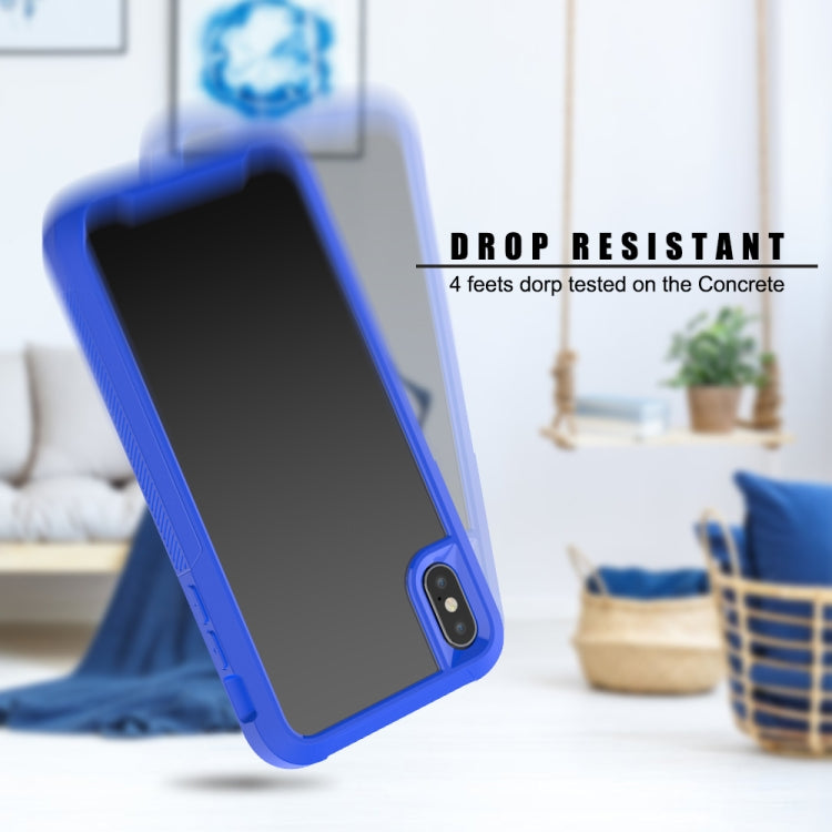 For iPhone XS Max Transparent Series Frame TPU + PC Dust-proof Scratch-proof Drop-proof Protective Case