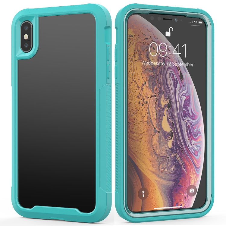 For iPhone XS Max Transparent Series Frame TPU + PC Dust-proof Scratch-proof Drop-proof Protective Case