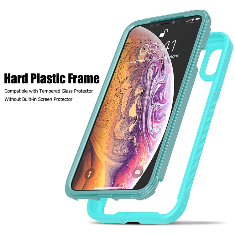 For iPhone XS Max Transparent Series Frame TPU + PC Dust-proof Scratch-proof Drop-proof Protective Case