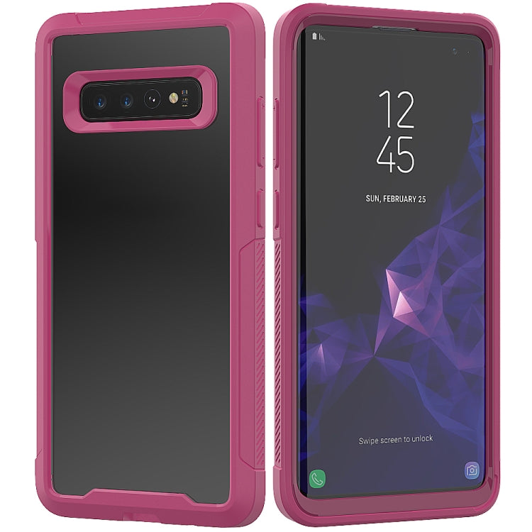 For Galaxy S10+ Transparent Series Frame TPU + PC Dust-proof Scratch-proof Drop-proof Protective Case