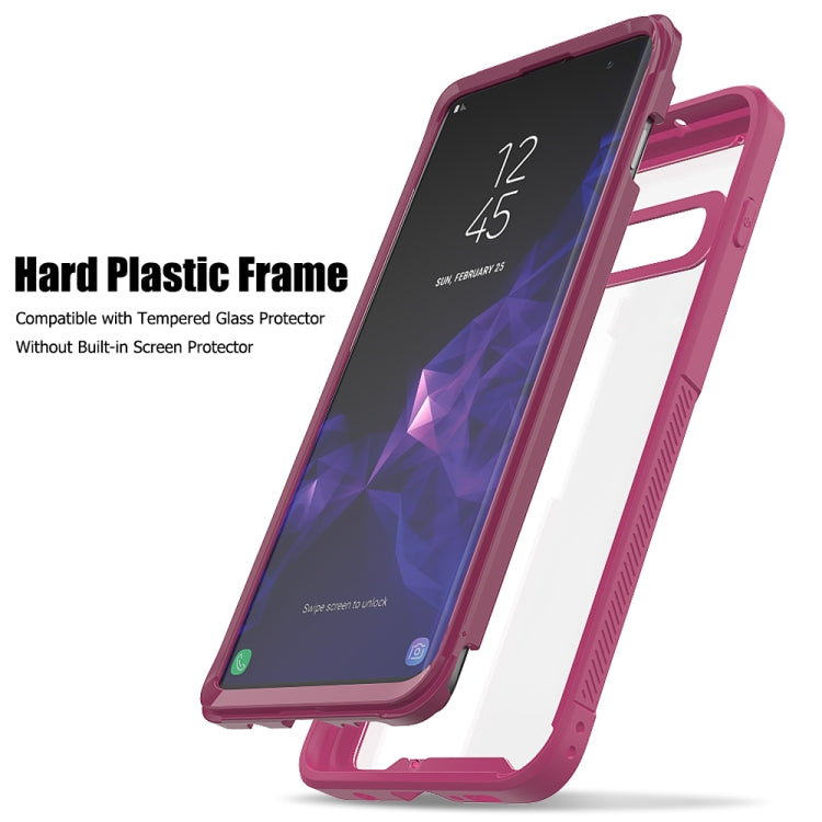 For Galaxy S10+ Transparent Series Frame TPU + PC Dust-proof Scratch-proof Drop-proof Protective Case