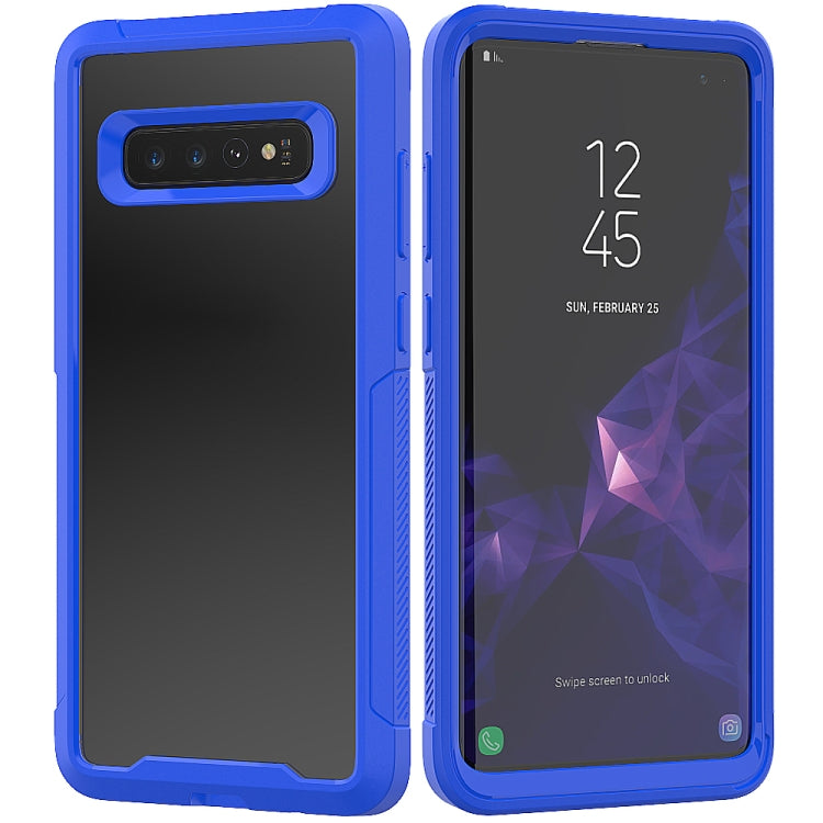 For Galaxy S10+ Transparent Series Frame TPU + PC Dust-proof Scratch-proof Drop-proof Protective Case