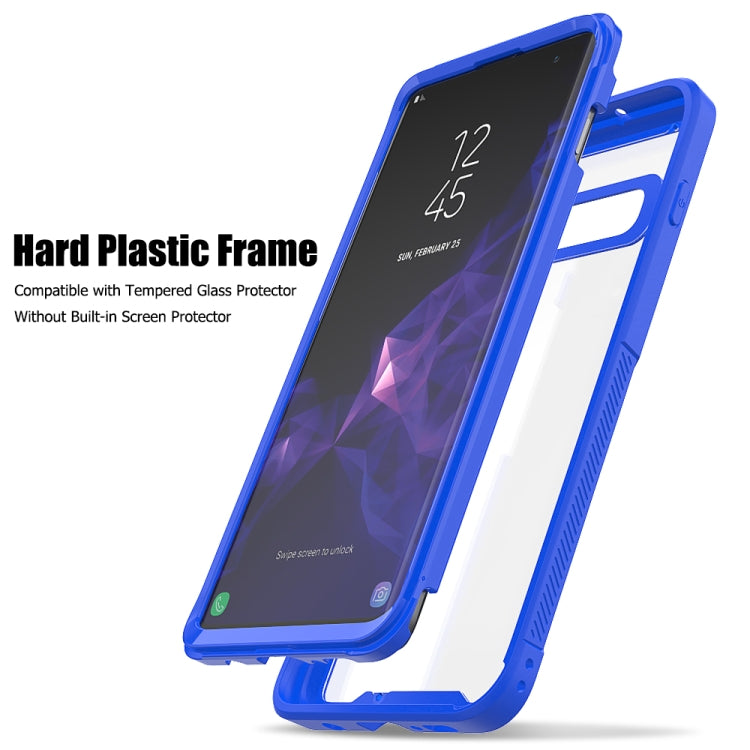 For Galaxy S10+ Transparent Series Frame TPU + PC Dust-proof Scratch-proof Drop-proof Protective Case