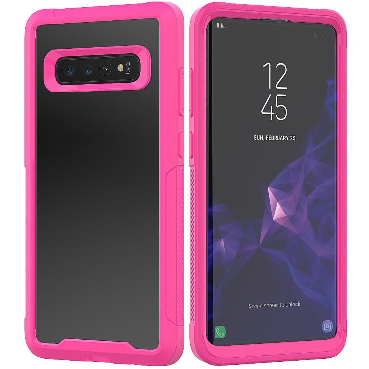 For Galaxy S10+ Transparent Series Frame TPU + PC Dust-proof Scratch-proof Drop-proof Protective Case
