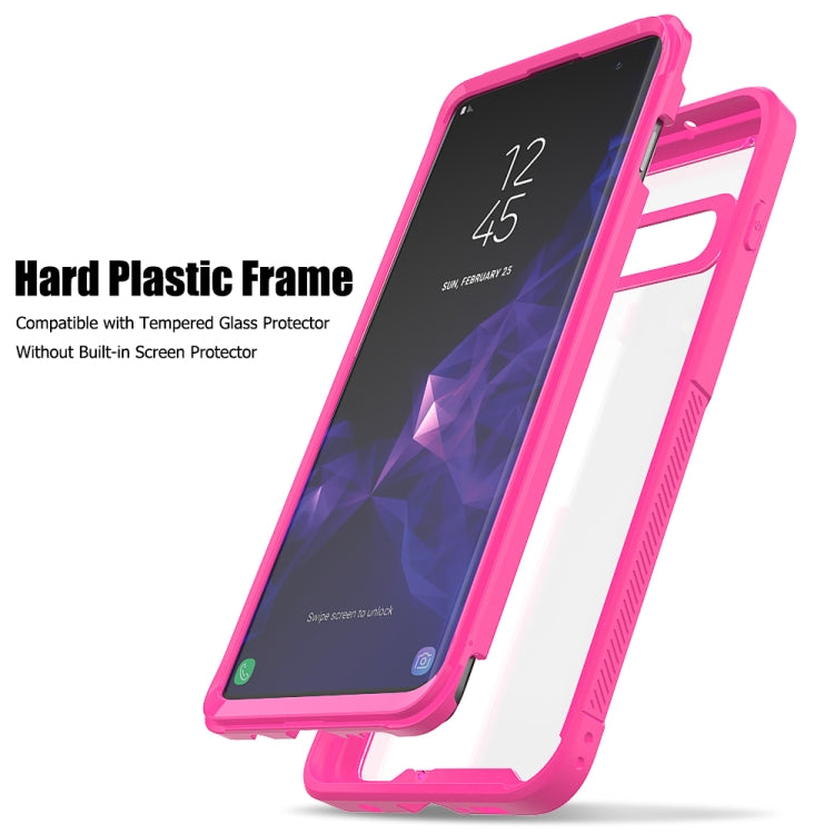 For Galaxy S10+ Transparent Series Frame TPU + PC Dust-proof Scratch-proof Drop-proof Protective Case