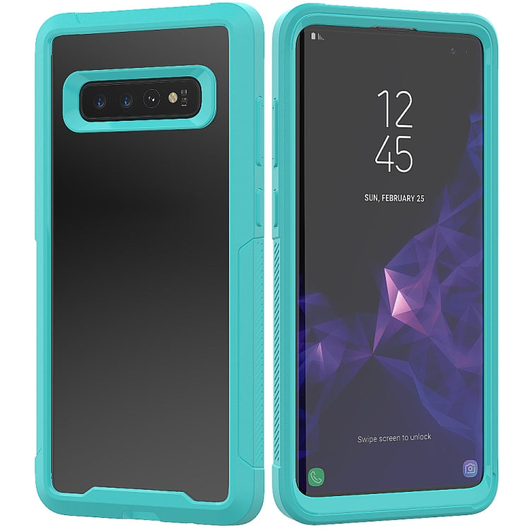 For Galaxy S10+ Transparent Series Frame TPU + PC Dust-proof Scratch-proof Drop-proof Protective Case