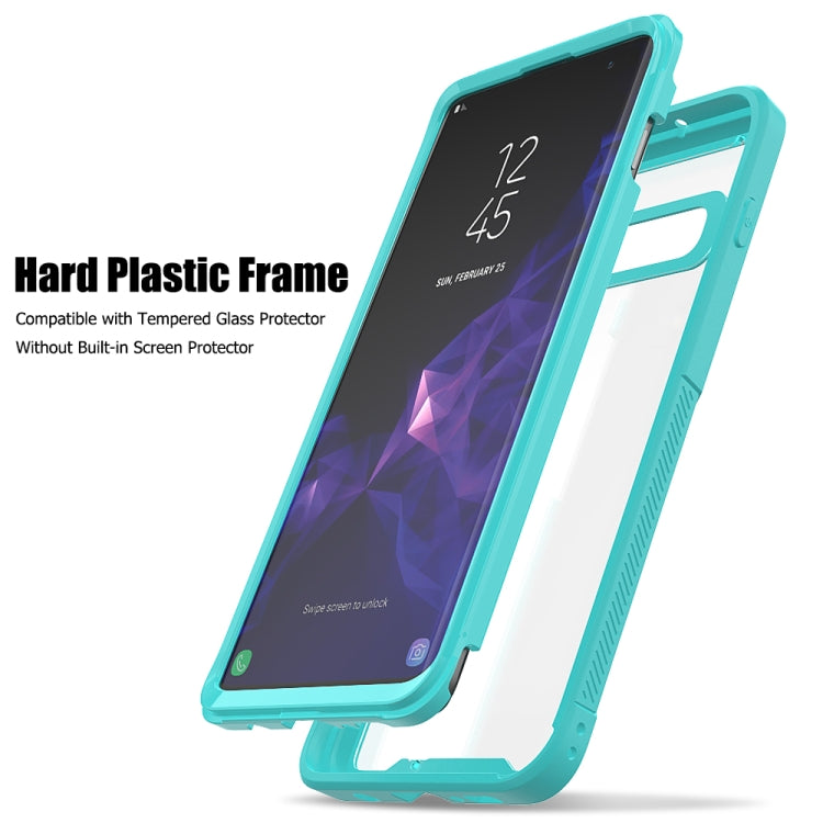 For Galaxy S10+ Transparent Series Frame TPU + PC Dust-proof Scratch-proof Drop-proof Protective Case