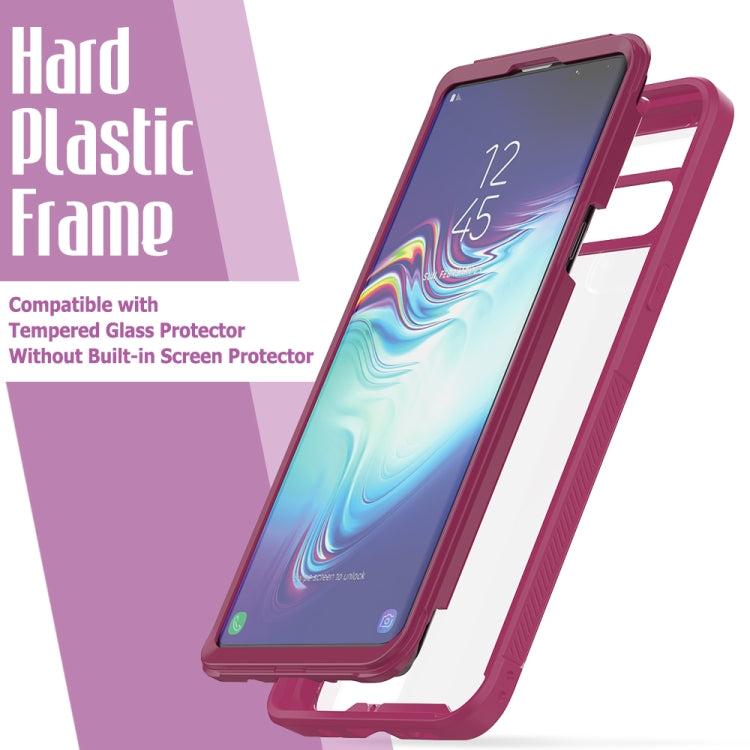For Galaxy S10 5G Transparent Series Frame TPU + PC Dust-proof Scratch-proof Drop-proof Protective Case