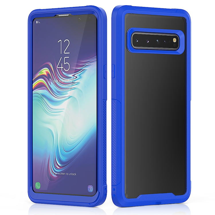 For Galaxy S10 5G Transparent Series Frame TPU + PC Dust-proof Scratch-proof Drop-proof Protective Case