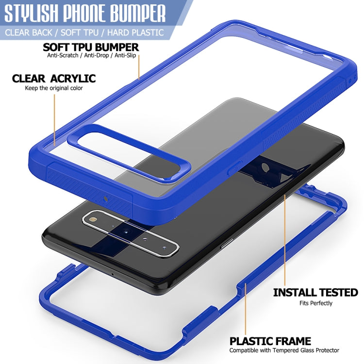For Galaxy S10 5G Transparent Series Frame TPU + PC Dust-proof Scratch-proof Drop-proof Protective Case