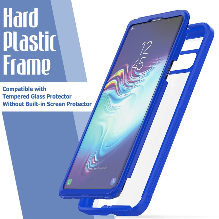 For Galaxy S10 5G Transparent Series Frame TPU + PC Dust-proof Scratch-proof Drop-proof Protective Case