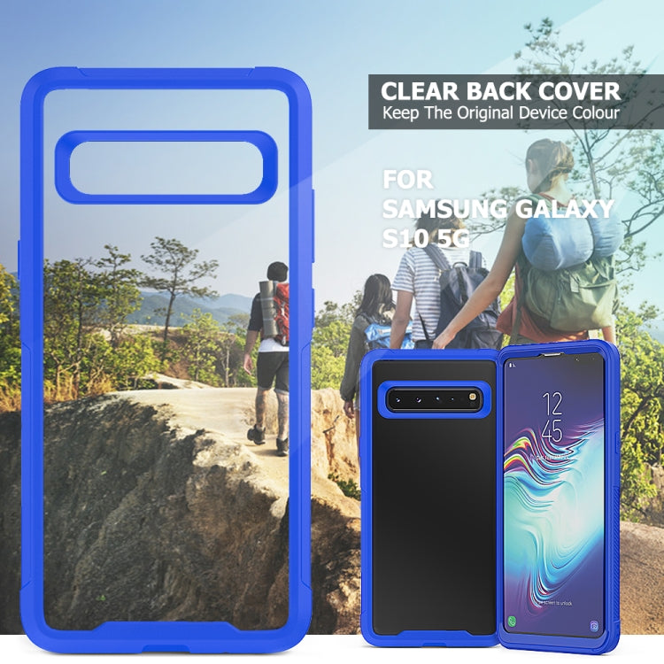 For Galaxy S10 5G Transparent Series Frame TPU + PC Dust-proof Scratch-proof Drop-proof Protective Case