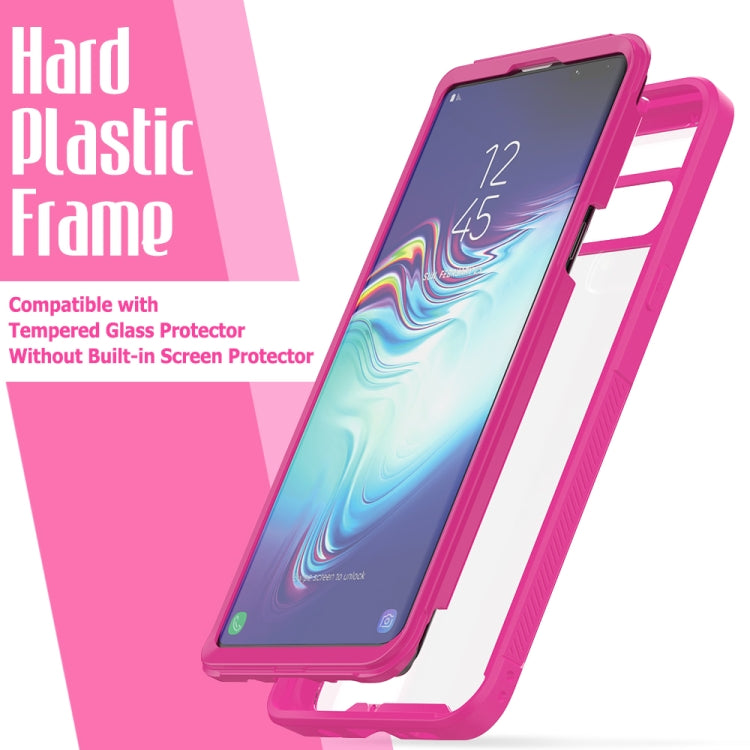 For Galaxy S10 5G Transparent Series Frame TPU + PC Dust-proof Scratch-proof Drop-proof Protective Case