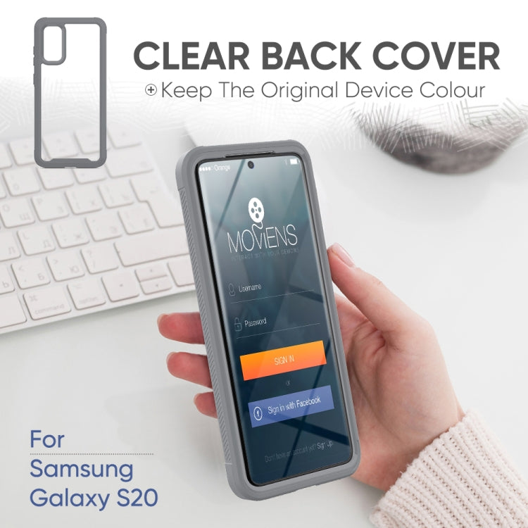 For Galaxy S20 Transparent Series Frame TPU + PC Dust-proof Scratch-proof Drop-proof Protective Case