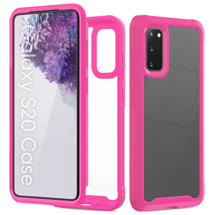 For Galaxy S20 Transparent Series Frame TPU + PC Dust-proof Scratch-proof Drop-proof Protective Case