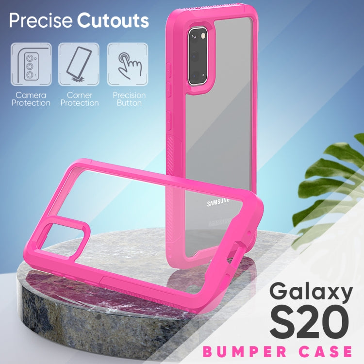 For Galaxy S20 Transparent Series Frame TPU + PC Dust-proof Scratch-proof Drop-proof Protective Case