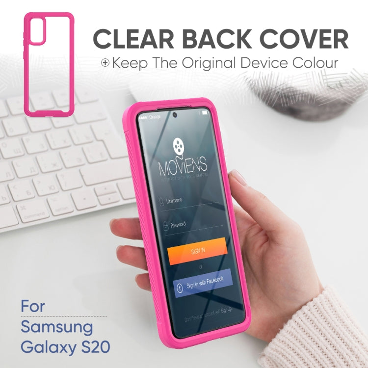 For Galaxy S20 Transparent Series Frame TPU + PC Dust-proof Scratch-proof Drop-proof Protective Case