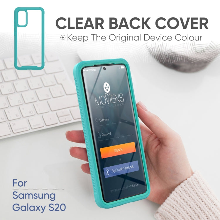 For Galaxy S20 Transparent Series Frame TPU + PC Dust-proof Scratch-proof Drop-proof Protective Case