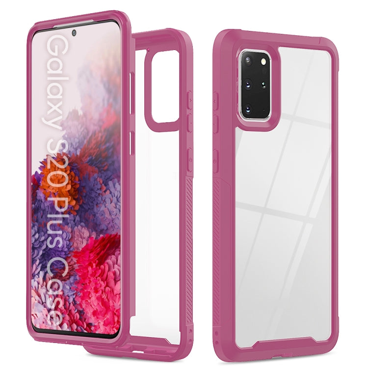 For Galaxy S20+ Transparent Series Frame TPU + PC Dust-proof Scratch-proof Drop-proof Protective Case