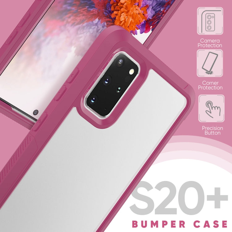 For Galaxy S20+ Transparent Series Frame TPU + PC Dust-proof Scratch-proof Drop-proof Protective Case