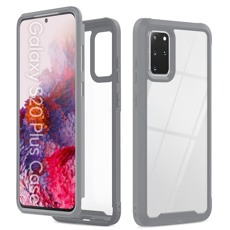 For Galaxy S20+ Transparent Series Frame TPU + PC Dust-proof Scratch-proof Drop-proof Protective Case