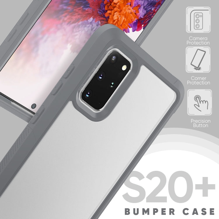 For Galaxy S20+ Transparent Series Frame TPU + PC Dust-proof Scratch-proof Drop-proof Protective Case