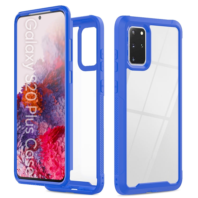For Galaxy S20+ Transparent Series Frame TPU + PC Dust-proof Scratch-proof Drop-proof Protective Case