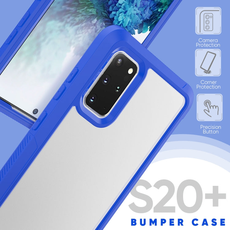 For Galaxy S20+ Transparent Series Frame TPU + PC Dust-proof Scratch-proof Drop-proof Protective Case