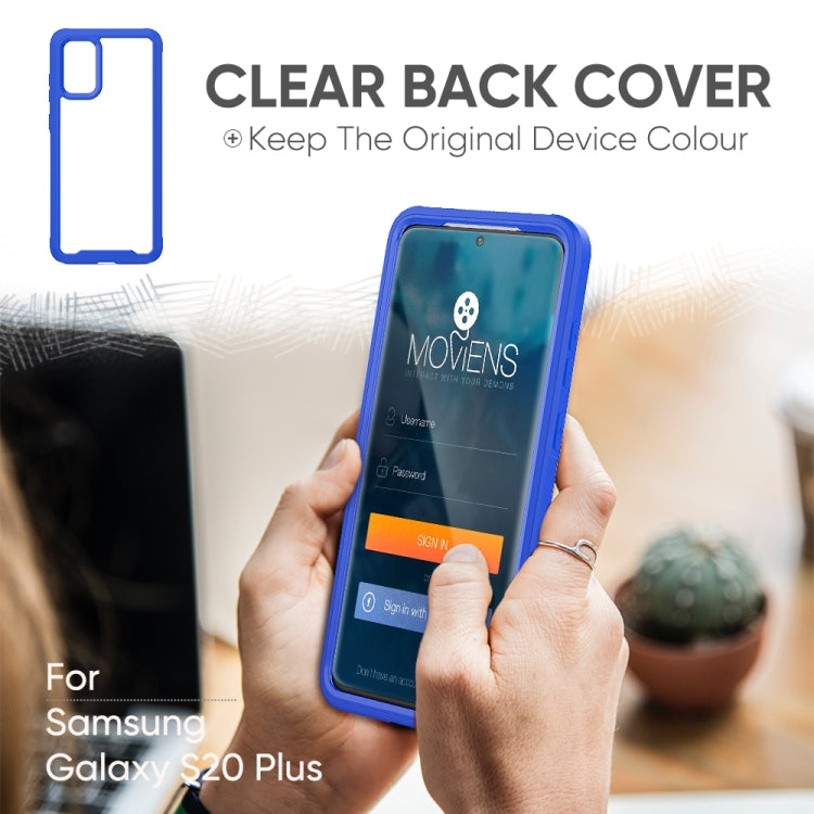 For Galaxy S20+ Transparent Series Frame TPU + PC Dust-proof Scratch-proof Drop-proof Protective Case
