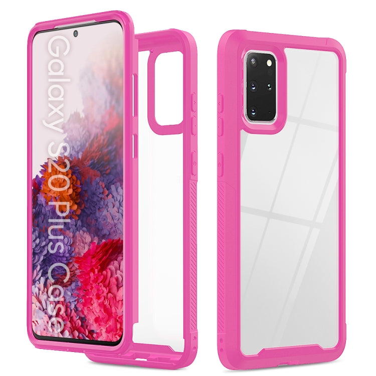 For Galaxy S20+ Transparent Series Frame TPU + PC Dust-proof Scratch-proof Drop-proof Protective Case