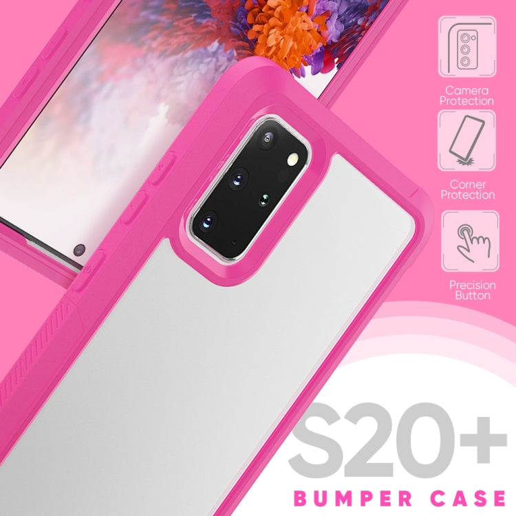 For Galaxy S20+ Transparent Series Frame TPU + PC Dust-proof Scratch-proof Drop-proof Protective Case