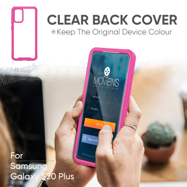 For Galaxy S20+ Transparent Series Frame TPU + PC Dust-proof Scratch-proof Drop-proof Protective Case