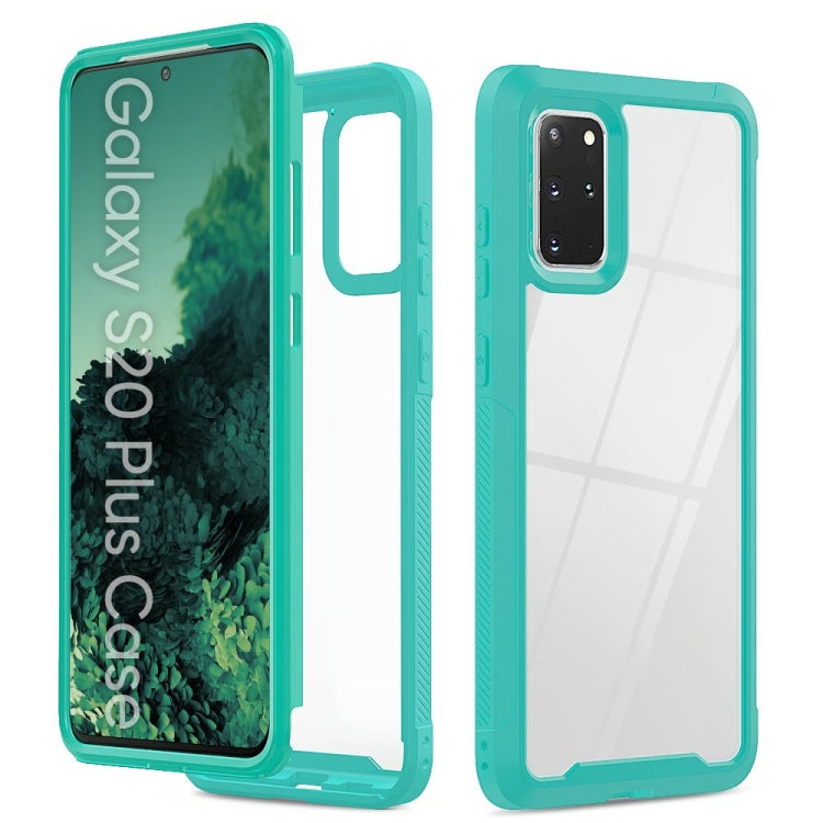 For Galaxy S20+ Transparent Series Frame TPU + PC Dust-proof Scratch-proof Drop-proof Protective Case