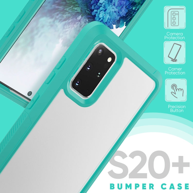 For Galaxy S20+ Transparent Series Frame TPU + PC Dust-proof Scratch-proof Drop-proof Protective Case