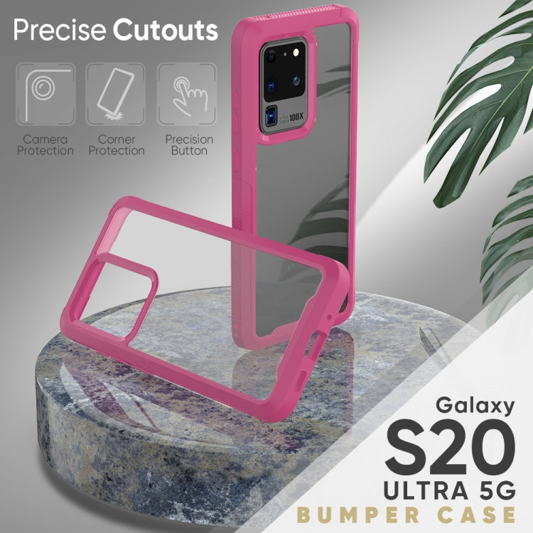 For Galaxy S20 Ultra Transparent Series Frame TPU + PC Dust-proof Scratch-proof Drop-proof Protective Case