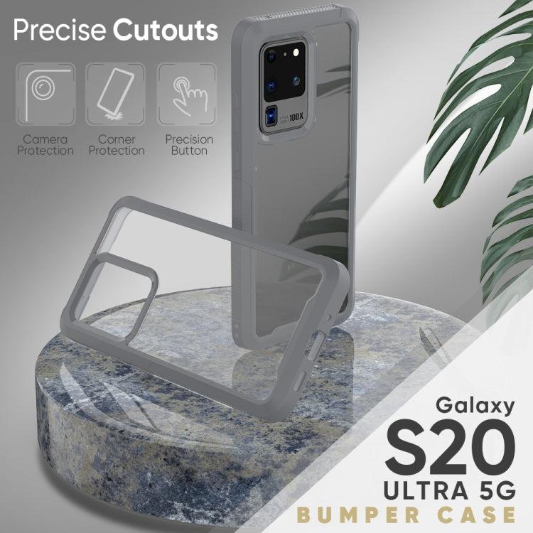 For Galaxy S20 Ultra Transparent Series Frame TPU + PC Dust-proof Scratch-proof Drop-proof Protective Case
