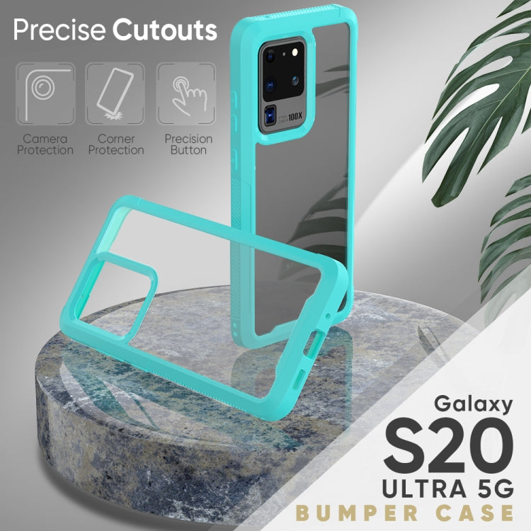 For Galaxy S20 Ultra Transparent Series Frame TPU + PC Dust-proof Scratch-proof Drop-proof Protective Case