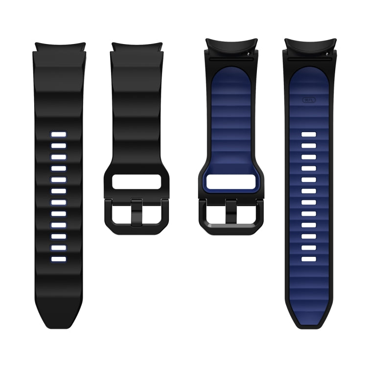 For Samsung Galaxy Watch5 Pro Wave Two Color Silicone Watch Band