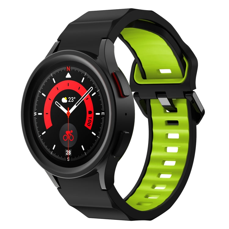 For Samsung Galaxy Watch5 Pro Wave Two Color Silicone Watch Band